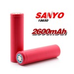 Επαναφορτιζόμενη μπαταριά Sanyo 18650 3.7V 2600 mAh